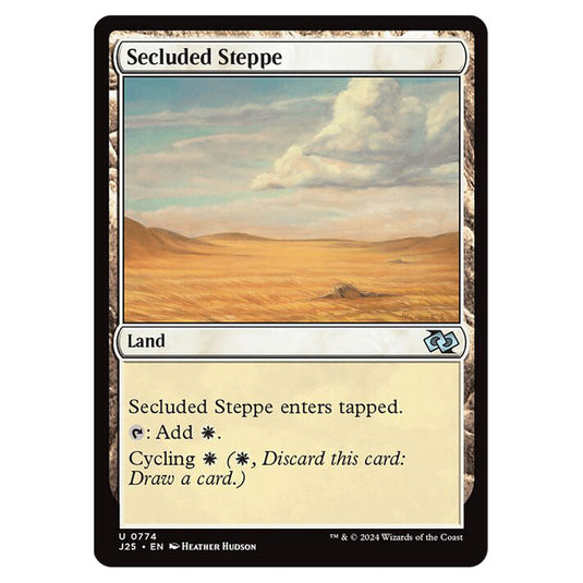 Secluded Steppe 0774 card from the Magic The Gathering set Foundations Jumpstart