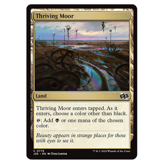 Thriving Moor 0779 card from the Magic The Gathering set Foundations Jumpstart