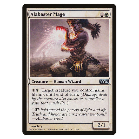 Alabaster Mage 0002 card from the Magic The Gathering set Magic 2012