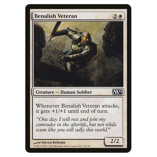 Benalish Veteran 0010 card from the Magic The Gathering set Magic 2012