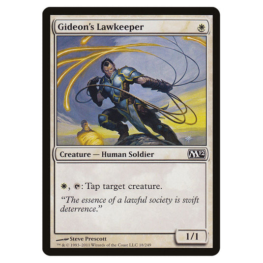 Gideon's Lawkeeper 0018 card from the Magic The Gathering set Magic 2012