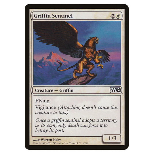 Griffin Sentinel 0021 card from the Magic The Gathering set Magic 2012