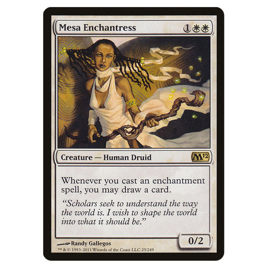 Mesa Enchantress 0025 card from the Magic The Gathering set Magic 2012