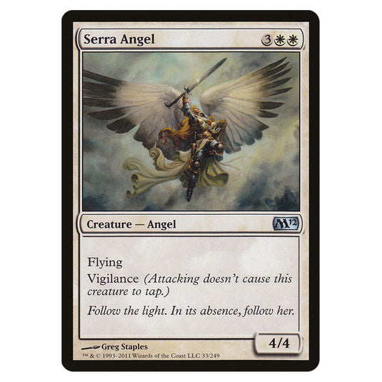 Serra Angel 0033 card from the Magic The Gathering set Magic 2012