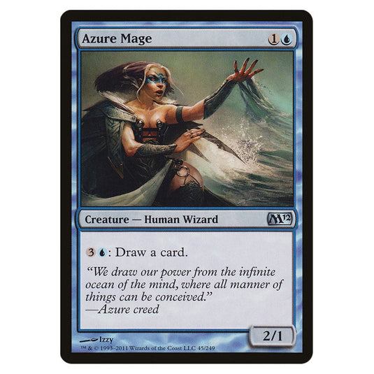 Azure Mage 0045 card from the Magic The Gathering set Magic 2012