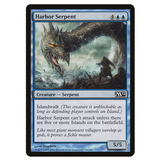 Harbor Serpent 0056 card from the Magic The Gathering set Magic 2012