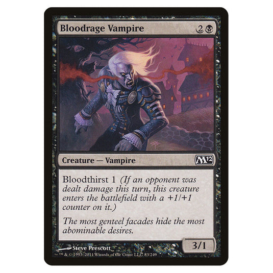 Bloodrage Vampire 0083 card from the Magic The Gathering set Magic 2012