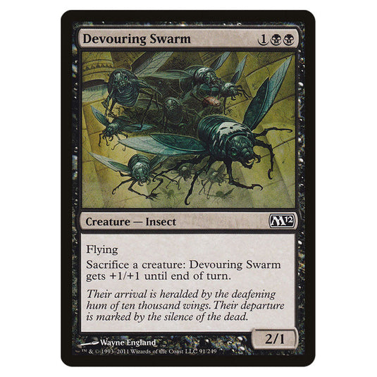 Devouring Swarm 0091 card from the Magic The Gathering set Magic 2012