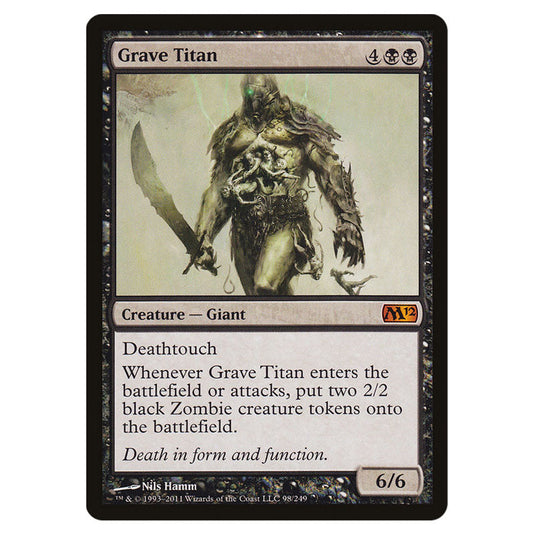 Grave Titan 0098 card from the Magic The Gathering set Magic 2012