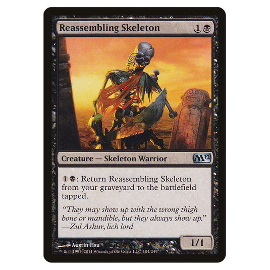 Reassembling Skeleton 0104 card from the Magic The Gathering set Magic 2012