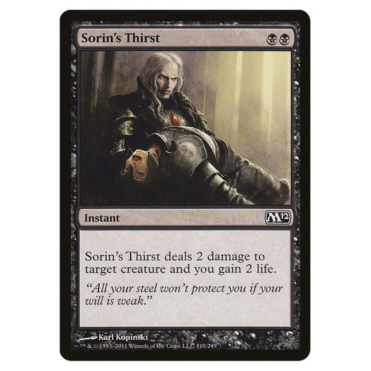 Sorin's Thirst 0110 card from the Magic The Gathering set Magic 2012