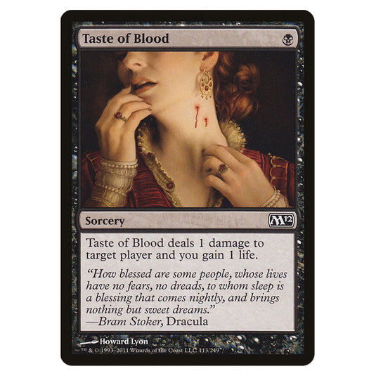 Taste of Blood 0113 card from the Magic The Gathering set Magic 2012