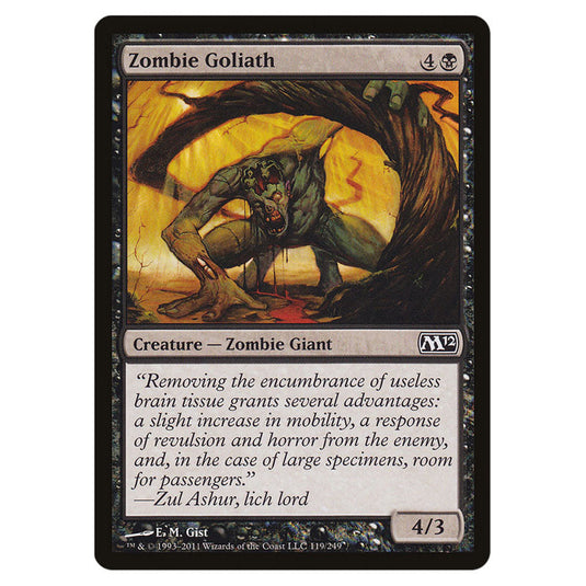 Zombie Goliath 0119 card from the Magic The Gathering set Magic 2012