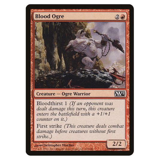 Blood Ogre 0122 card from the Magic The Gathering set Magic 2012