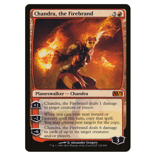 Chandra, the Firebrand 0124 card from the Magic The Gathering set Magic 2012