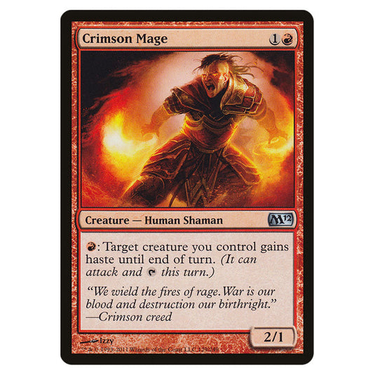 Crimson Mage 0129 card from the Magic The Gathering set Magic 2012