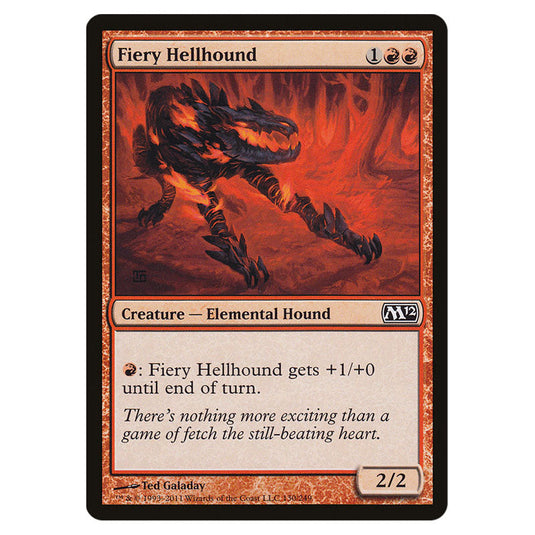 Fiery Hellhound 0130 card from the Magic The Gathering set Magic 2012