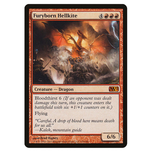 Furyborn Hellkite 0135 card from the Magic The Gathering set Magic 2012