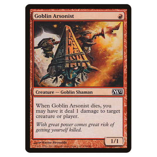 Goblin Arsonist 0136 card from the Magic The Gathering set Magic 2012