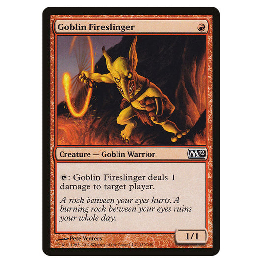 Goblin Fireslinger 0139 card from the Magic The Gathering set Magic 2012