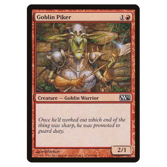 Goblin Piker 0141 card from the Magic The Gathering set Magic 2012