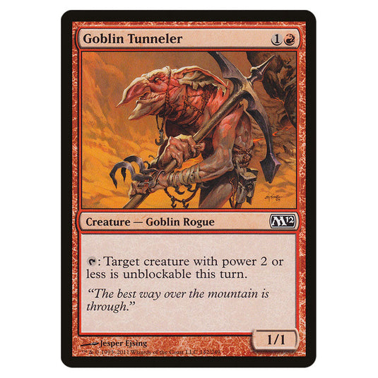 Goblin Tunneler 0142 card from the Magic The Gathering set Magic 2012