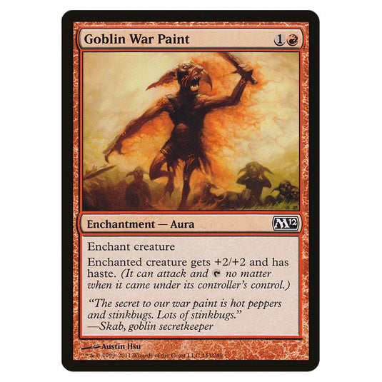 Goblin War Paint 0143 card from the Magic The Gathering set Magic 2012