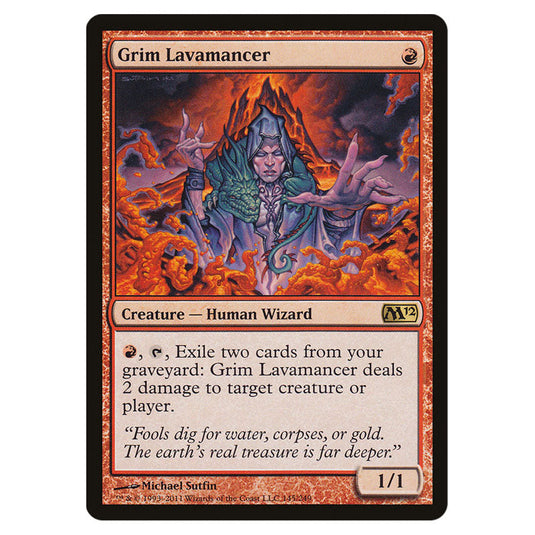 Grim Lavamancer 0145 card from the Magic The Gathering set Magic 2012