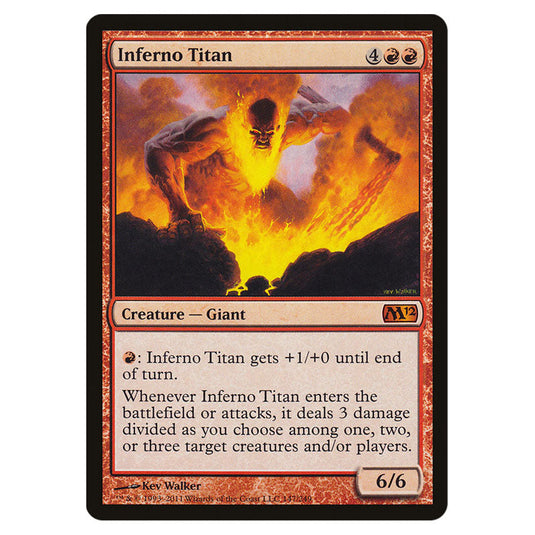 Inferno Titan 0147 card from the Magic The Gathering set Magic 2012