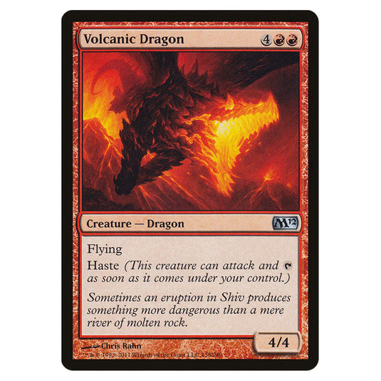 Volcanic Dragon 0158 card from the Magic The Gathering set Magic 2012