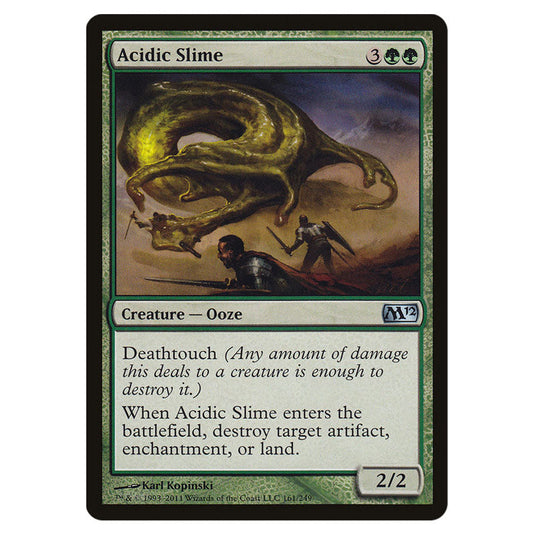 Acidic Slime 0161 card from the Magic The Gathering set Magic 2012