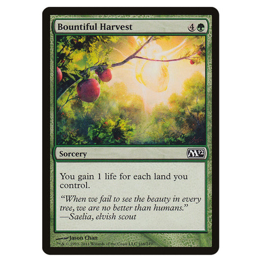 Bountiful Harvest 0166 card from the Magic The Gathering set Magic 2012