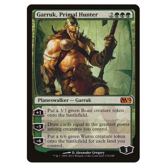 Garruk, Primal Hunter 0174 card from the Magic The Gathering set Magic 2012