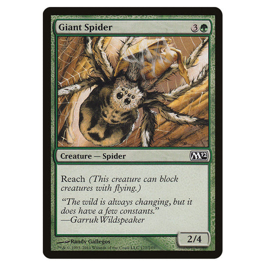 Giant Spider 0177 card from the Magic The Gathering set Magic 2012