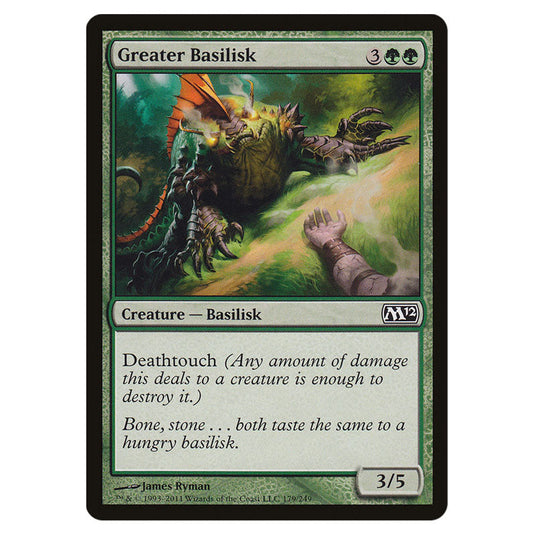 Greater Basilisk 0179 card from the Magic The Gathering set Magic 2012