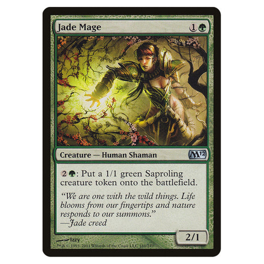 Jade Mage 0181 card from the Magic The Gathering set Magic 2012