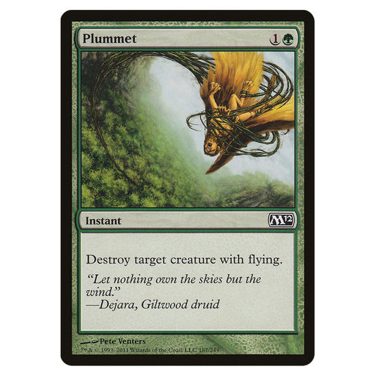 Plummet 0187 card from the Magic The Gathering set Magic 2012