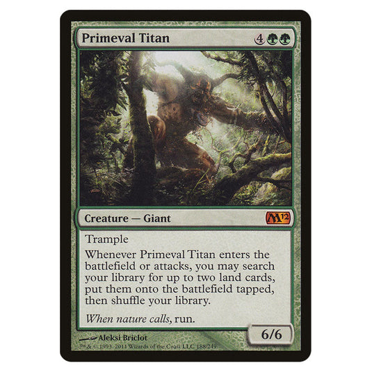 Primeval Titan 0188 card from the Magic The Gathering set Magic 2012