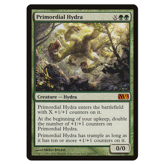 Primordial Hydra 0189 card from the Magic The Gathering set Magic 2012