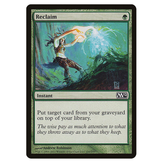 Reclaim 0191 card from the Magic The Gathering set Magic 2012