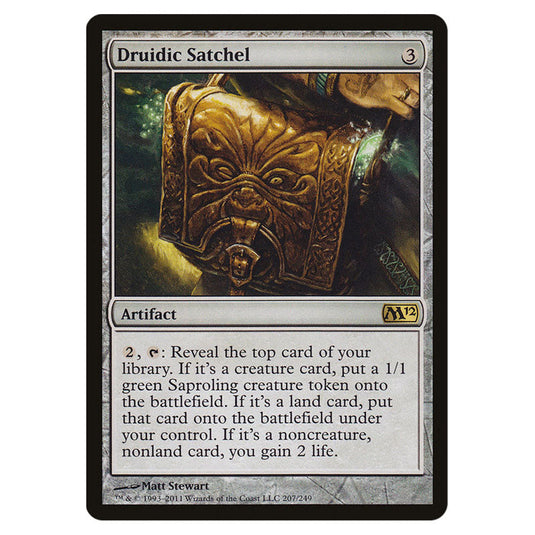 Druidic Satchel 0207 card from the Magic The Gathering set Magic 2012