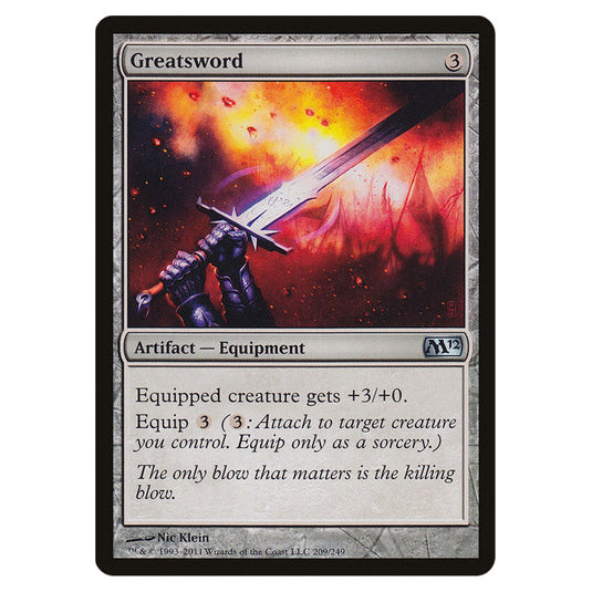 Greatsword 0209 card from the Magic The Gathering set Magic 2012