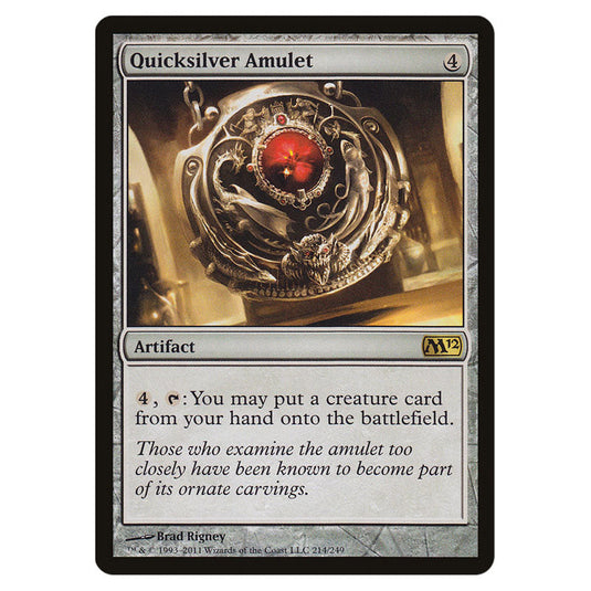 Quicksilver Amulet 0214 card from the Magic The Gathering set Magic 2012