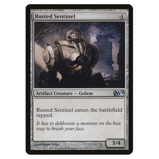 Rusted Sentinel 0215 card from the Magic The Gathering set Magic 2012