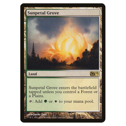 Sunpetal Grove 0229 card from the Magic The Gathering set Magic 2012