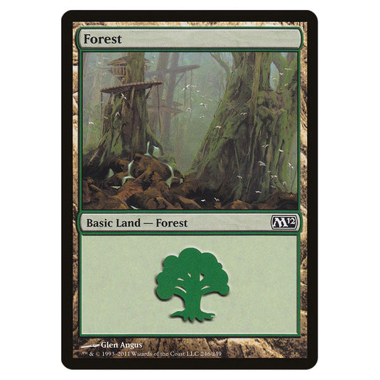 Forest 0246 card from the Magic The Gathering set Magic 2012