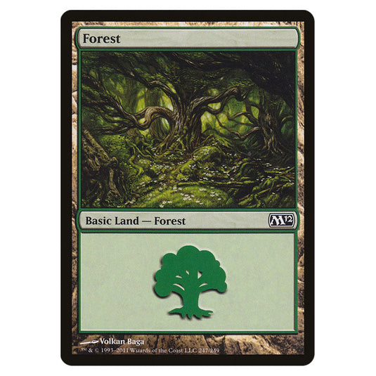 Forest 0247 card from the Magic The Gathering set Magic 2012