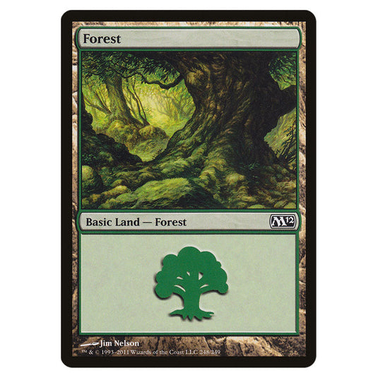 Forest 0248 card from the Magic The Gathering set Magic 2012