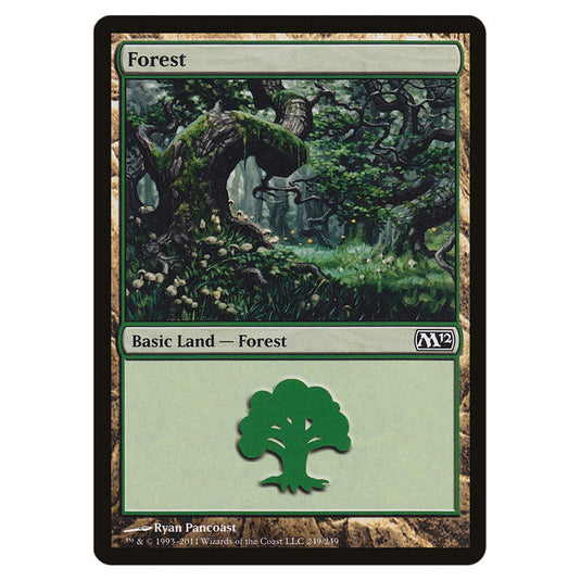 Forest 0249 card from the Magic The Gathering set Magic 2012