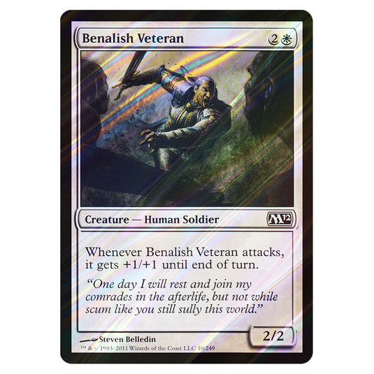 Benalish Veteran 0010 card from the Magic The Gathering set Magic 2012